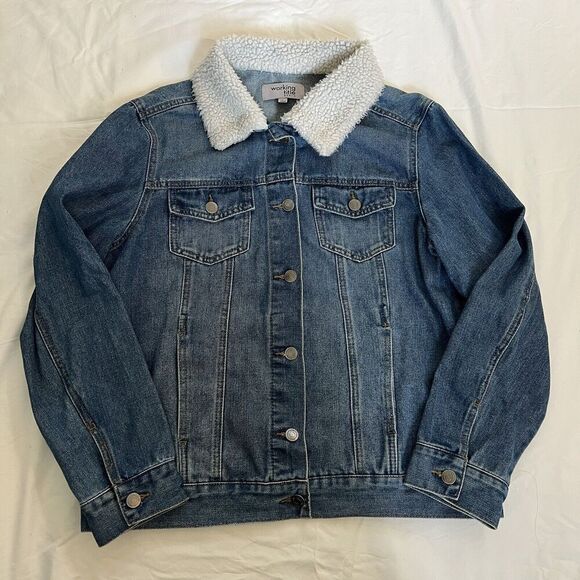 Working Title Jackets & Blazers - Denim Jacket Faux Fur Collar‎ Working Title Women’s Size Large